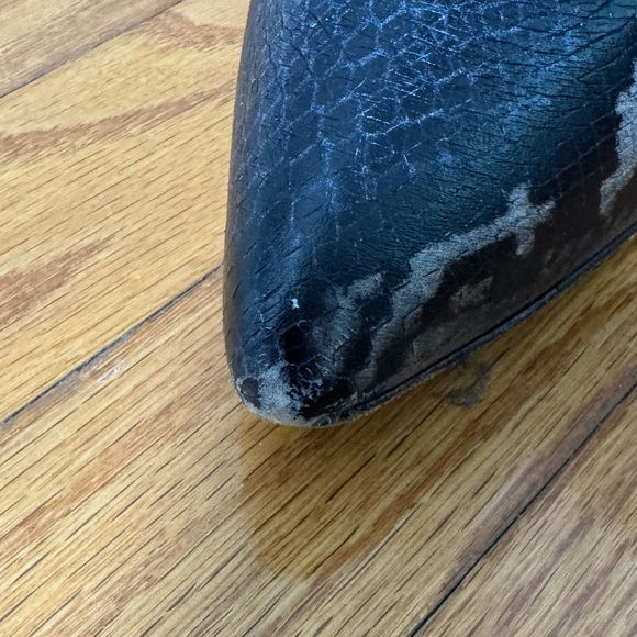 Donald J. Pliner Black and Brown Snakeskin Leather Heeled Boots 9.5M - Picture 8 of 12